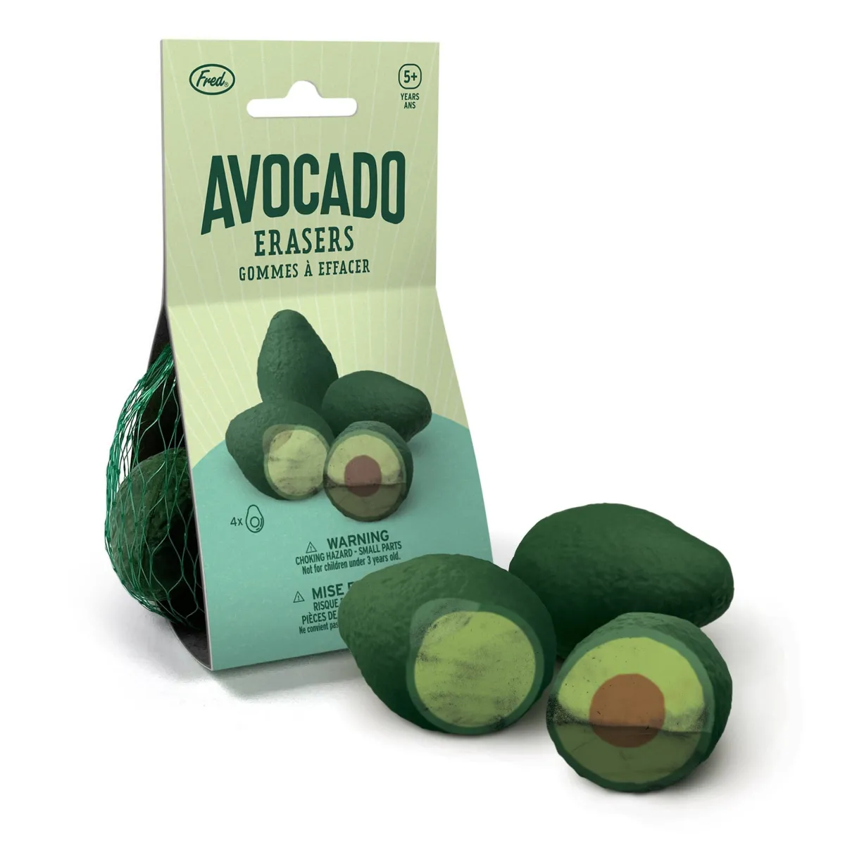 Erasers + Shapeners>Genuine Fred AVOCADO ERASERS