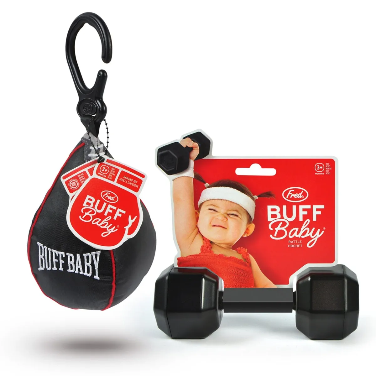 Toys + Play>Genuine Fred Buff Baby Gift Bundle - Rattle & Hanging Toy