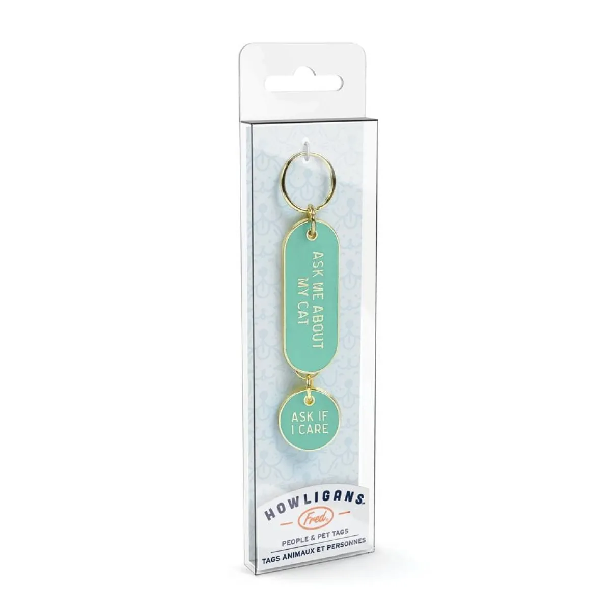 Cats>Genuine Fred KEYCHAIN + CAT TAG SET