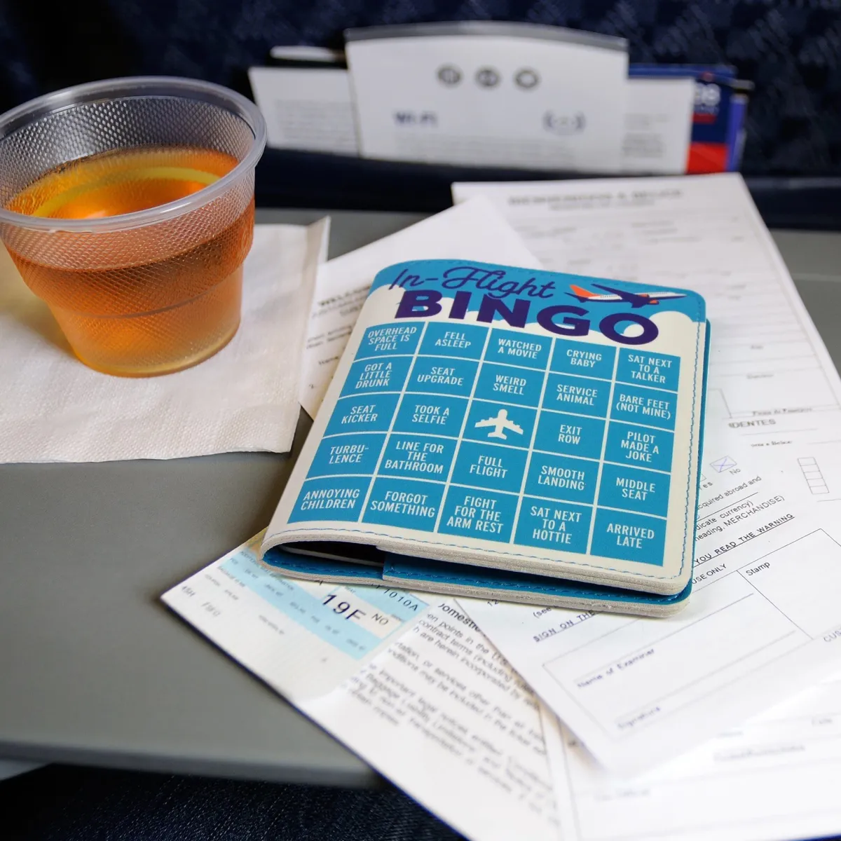 Passports | Luggage Tags>Genuine Fred PASSPORT WALLET: IN-FLIGHT BINGO