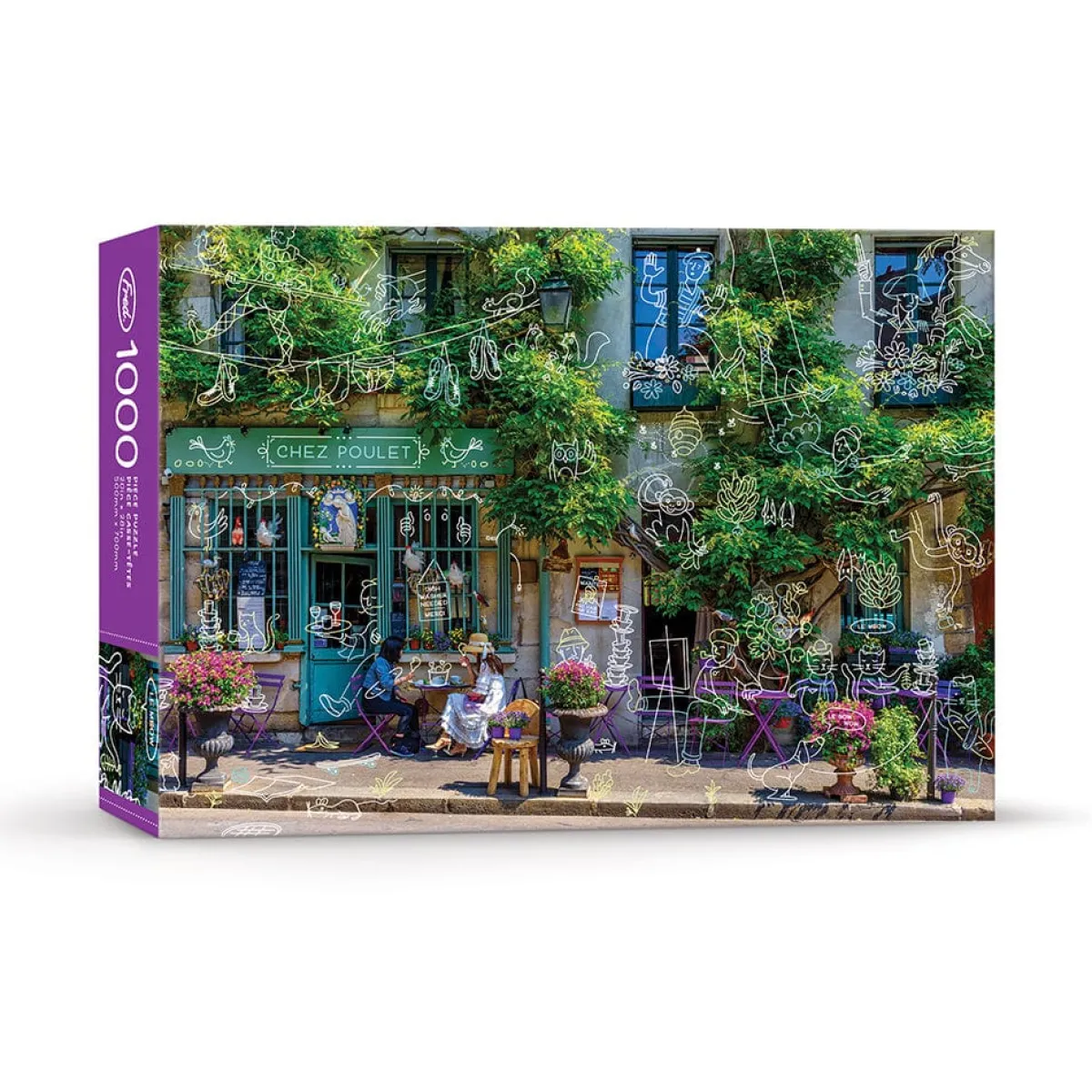 The Doodle Series | 1000-Piece Puzzles>Genuine Fred 1000 PIECE PUZZLE: A BUSY DAY AT CHEZ POULET