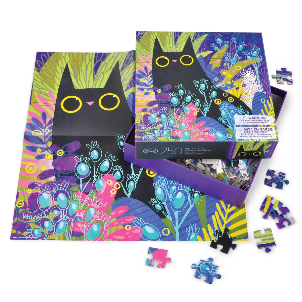 250-Piece Puzzles>Genuine Fred 250 PIECE PUZZLE: BLACK CAT NO.2