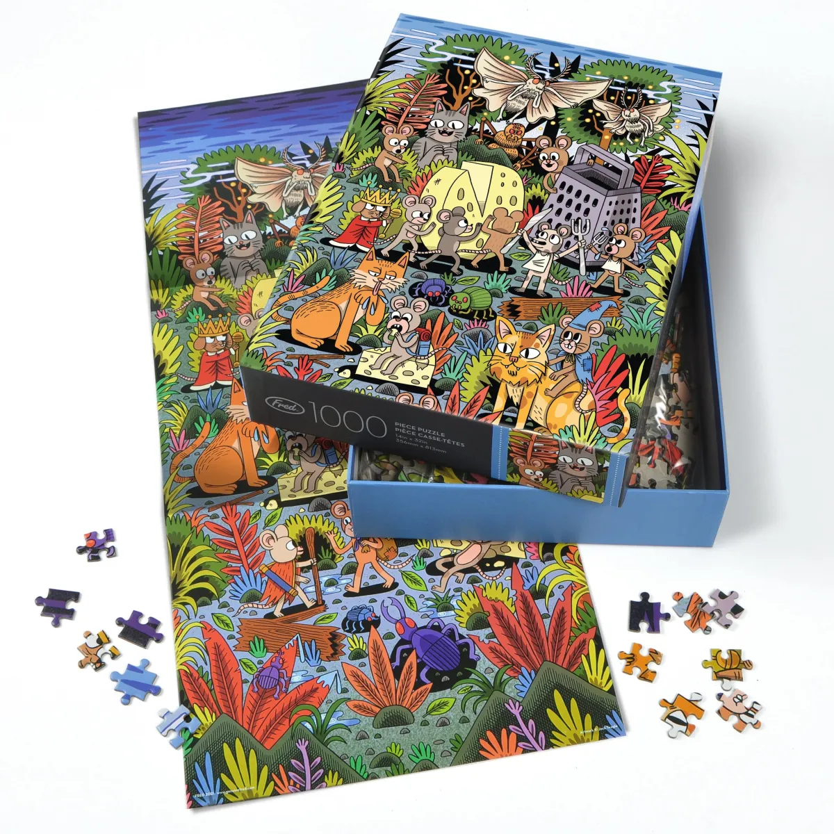 1000-Piece Puzzles>Genuine Fred 1000 PIECE PUZZLE: CHEESE WORLD