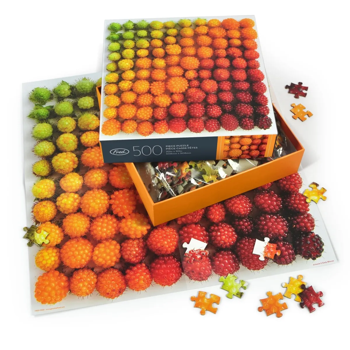 500-Piece Puzzles>Genuine Fred 500 PIECE PUZZLE: SALMONBERRIES