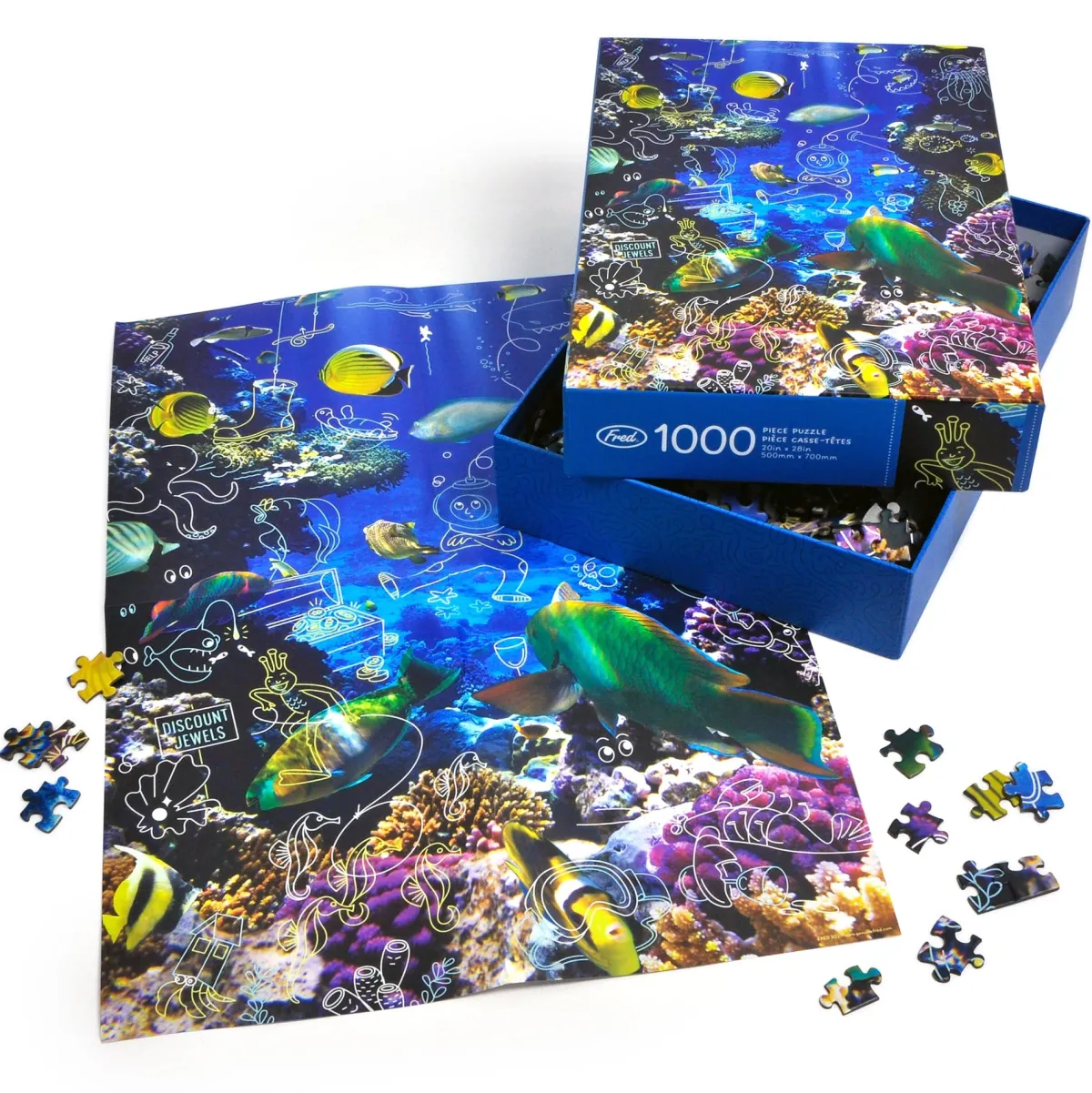 The Doodle Series | 1000-Piece Puzzles>Genuine Fred 1000 PIECE PUZZLE: SWAP MEET UNDER THE SEA