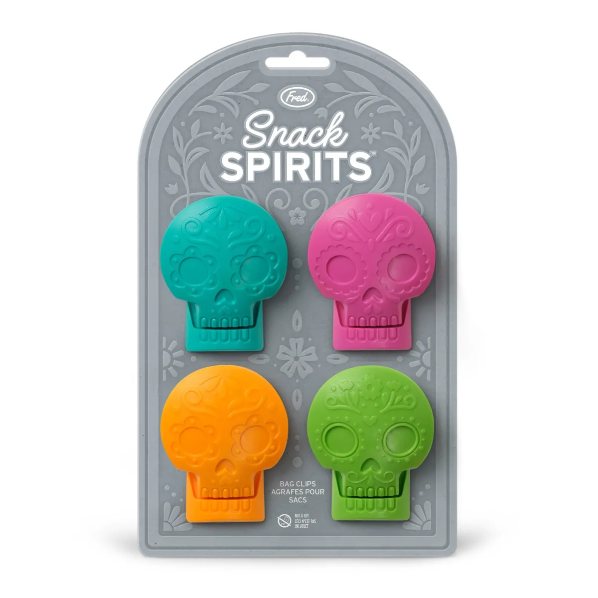 Bag Clips>Genuine Fred SNACK SPIRITS | Skull Bag Clips